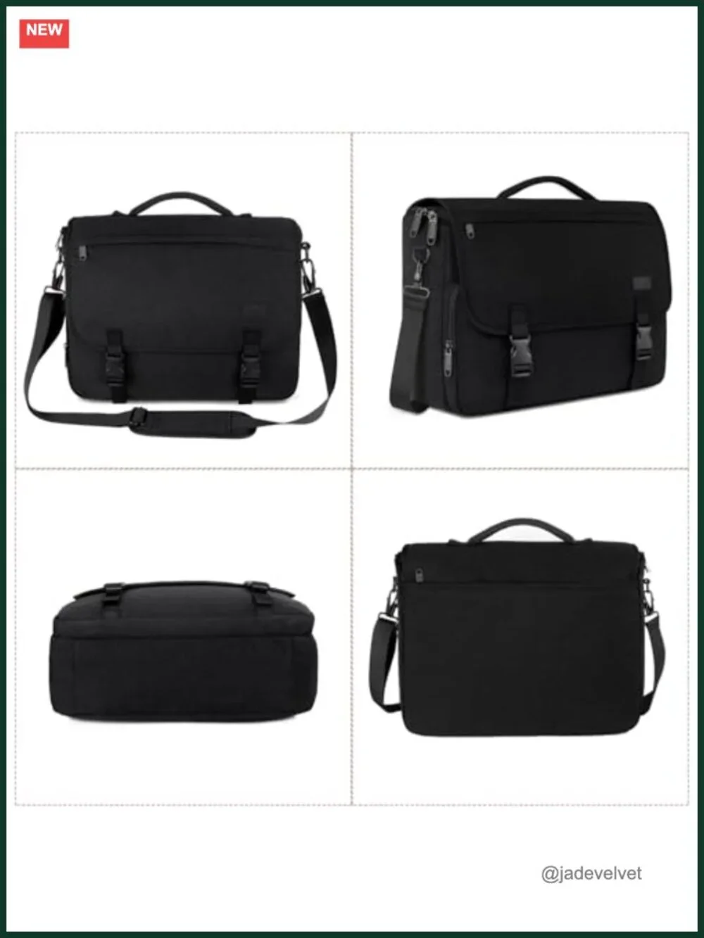 Messenger Bag for Men, Lightweight Laptop Bag 15.6 inch Water Resistant